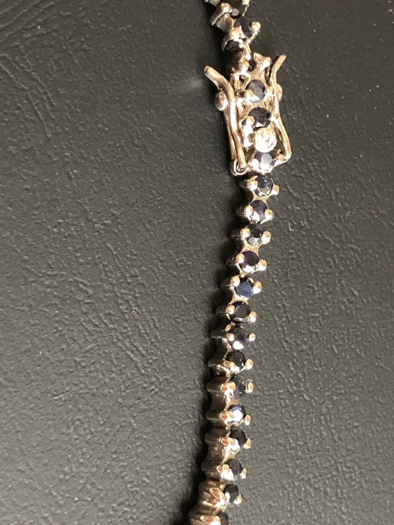 サファイア　ブレスレット　シルバー製　鑑別書付き