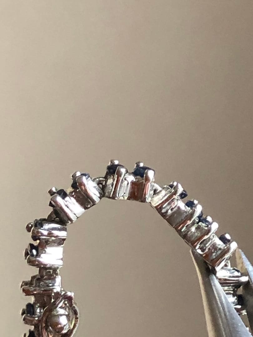 サファイア　ブレスレット　シルバー製　鑑別書付き