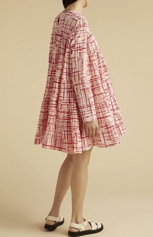 22SS✨ マーレット ソリマン S ティアードワンピース チェック ピンク