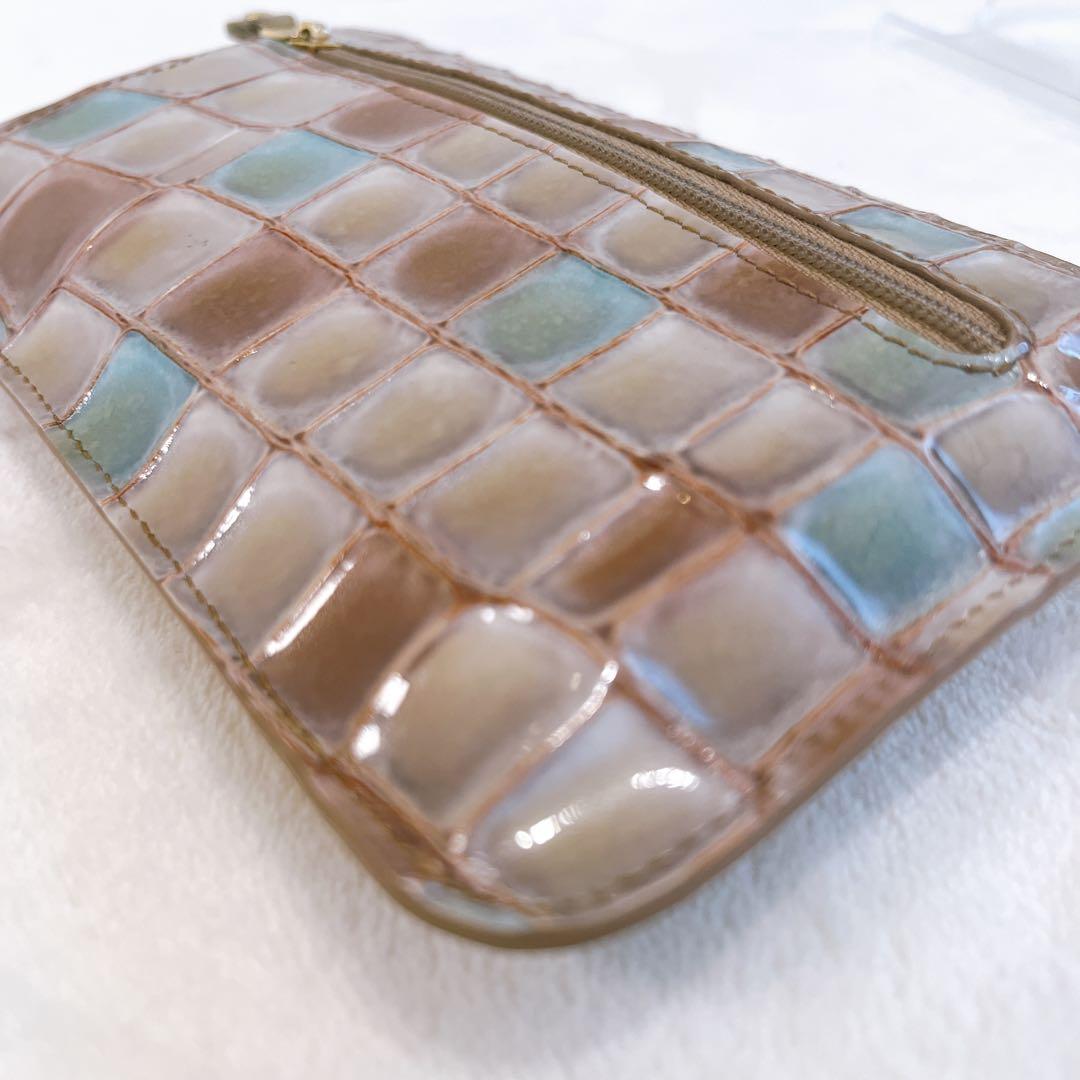 ATAO　財布　リモヴィトロ　アドリアエメラルド　L字ジップ　金ロゴ