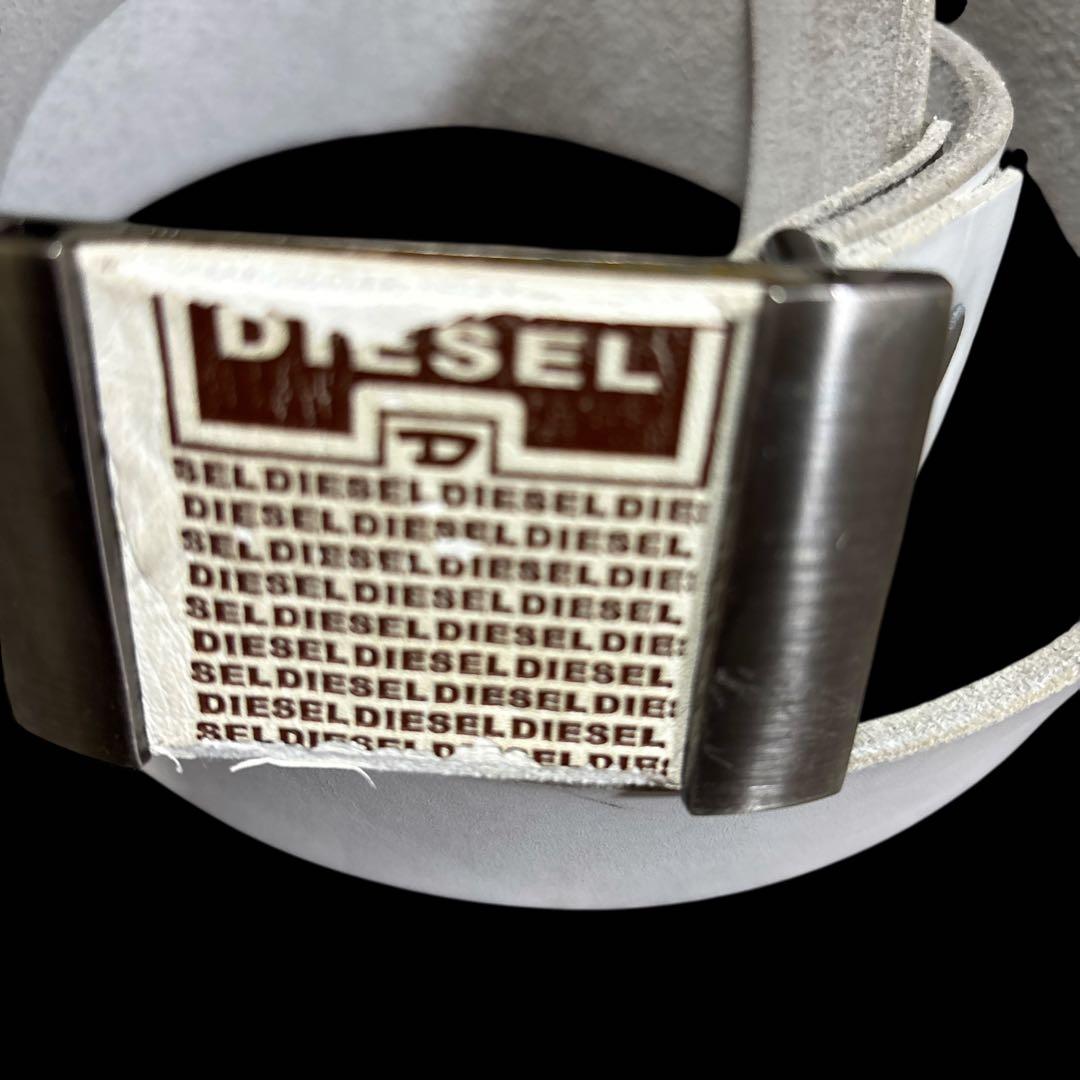 DIESEL 501 ホワイトレザーベルト - メルカリ