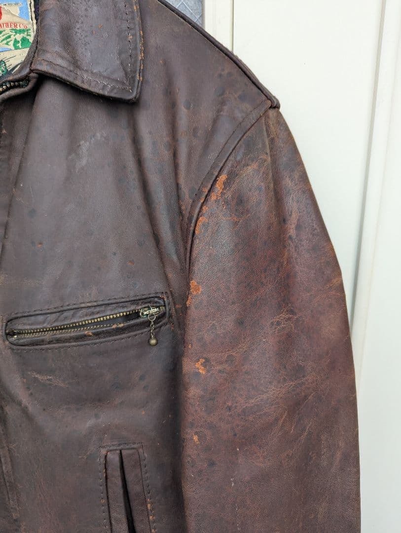 AEROLETHER Co ホースハイドsize38シングルライダース