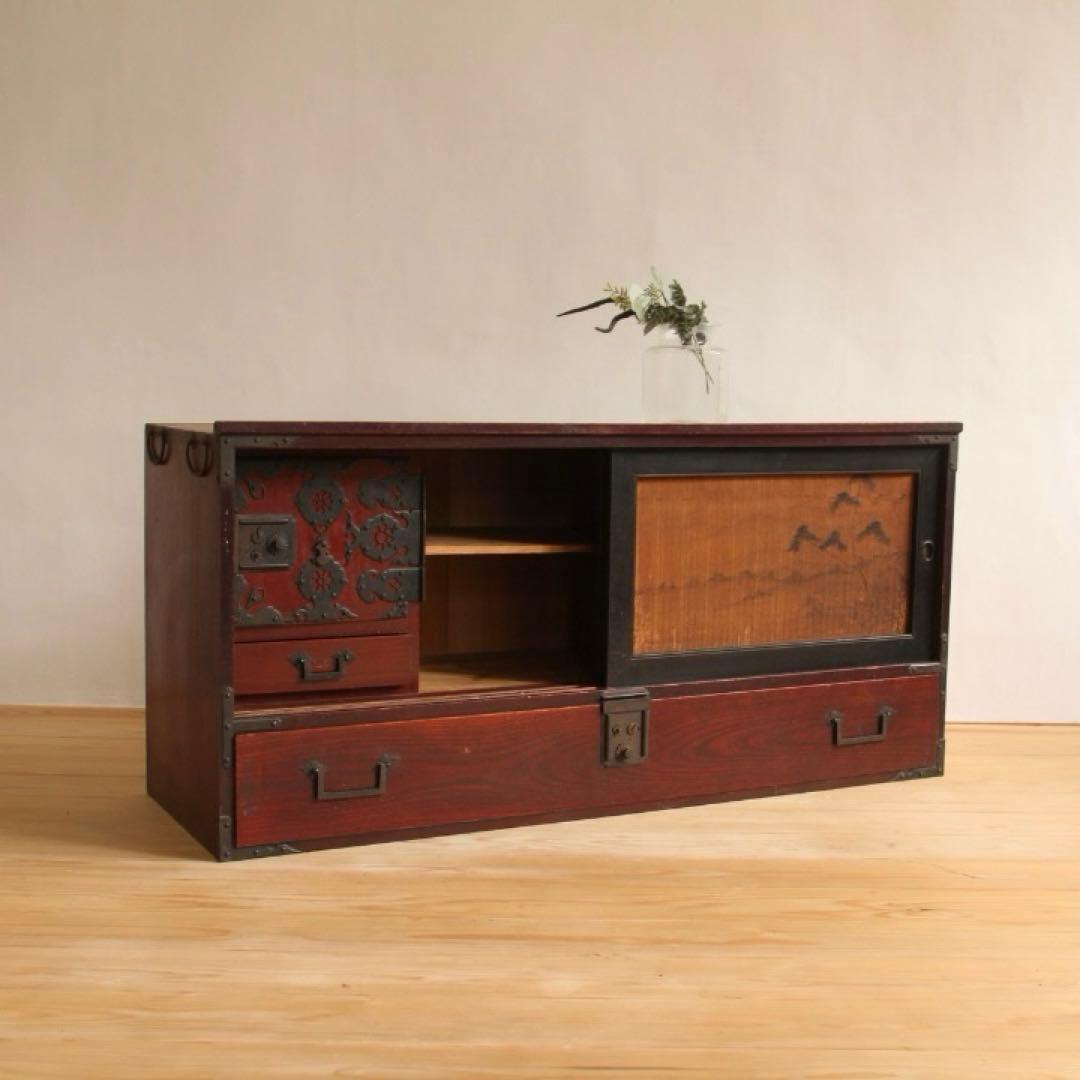 棚　2段　木製　収納棚　古道具　古家具　ビンテージ　アンティーク　レトロ