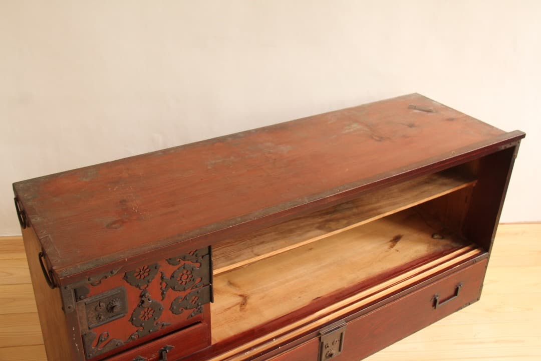 棚　2段　木製　収納棚　古道具　古家具　ビンテージ　アンティーク　レトロ