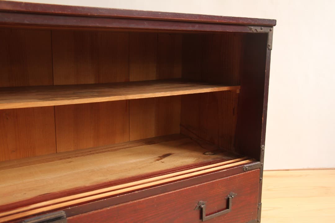 棚　2段　木製　収納棚　古道具　古家具　ビンテージ　アンティーク　レトロ