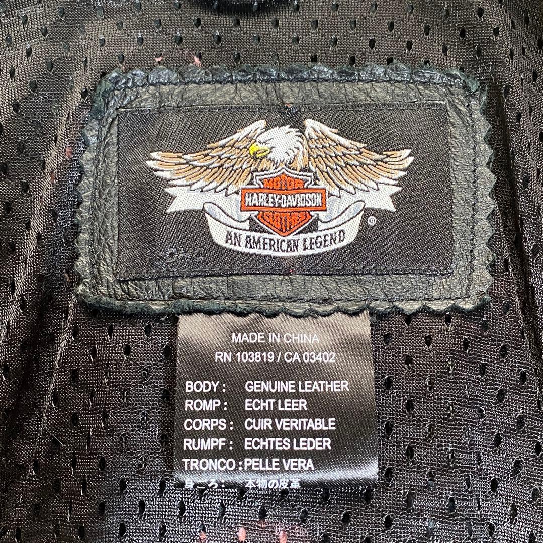 希少♡ハーレーダビッドソン シングルライダースジャケット ワッペン
