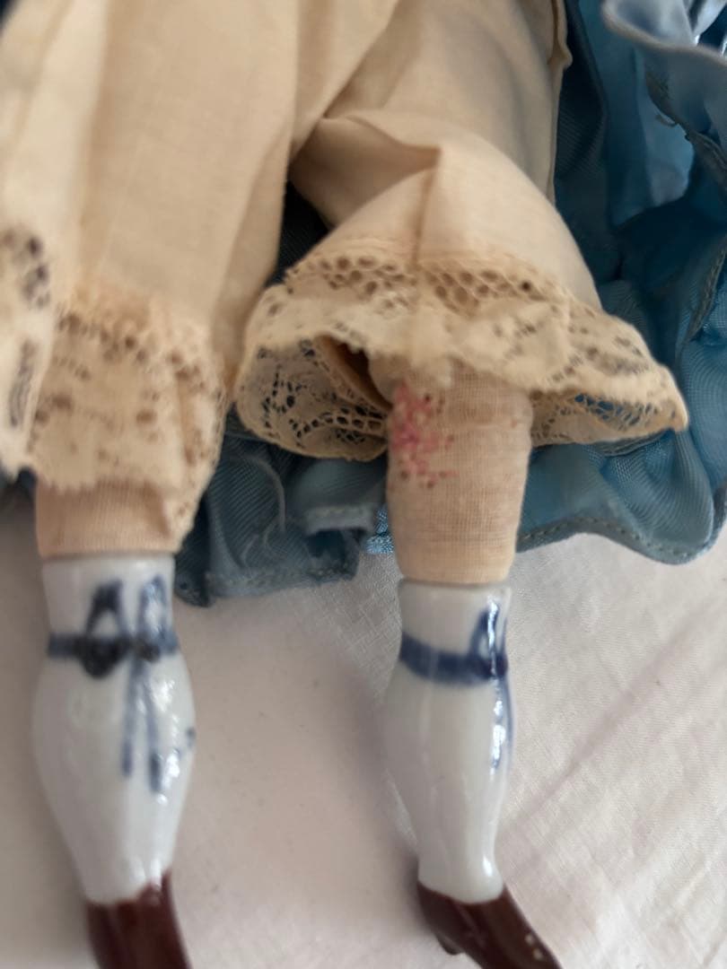 最終　1800's 刻印　チャイナヘッドドール　ブロンド　ドイツ　ビスクドール