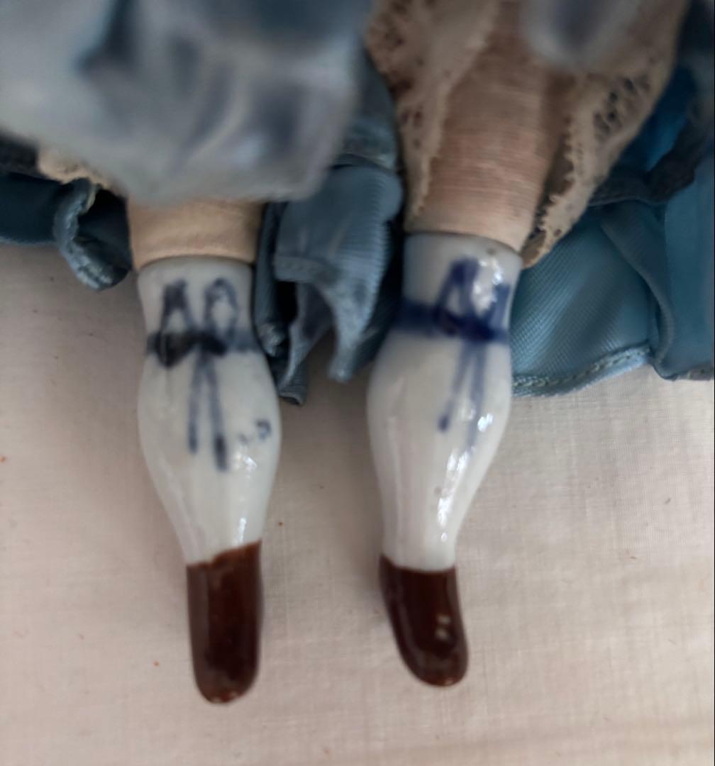 最終　1800's 刻印　チャイナヘッドドール　ブロンド　ドイツ　ビスクドール