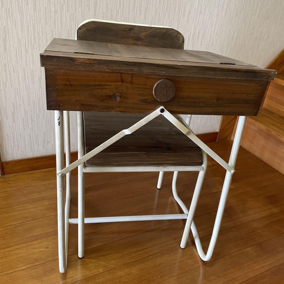 Salut サリュ　レトロ　スクールデスク　チェア　セット　学習机　椅子