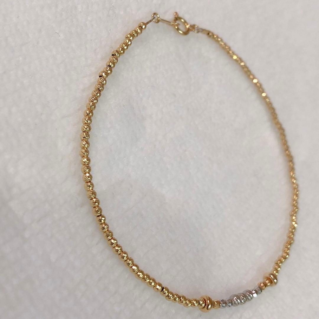 k18 yg & wg ブレスレット 約 19.5cm