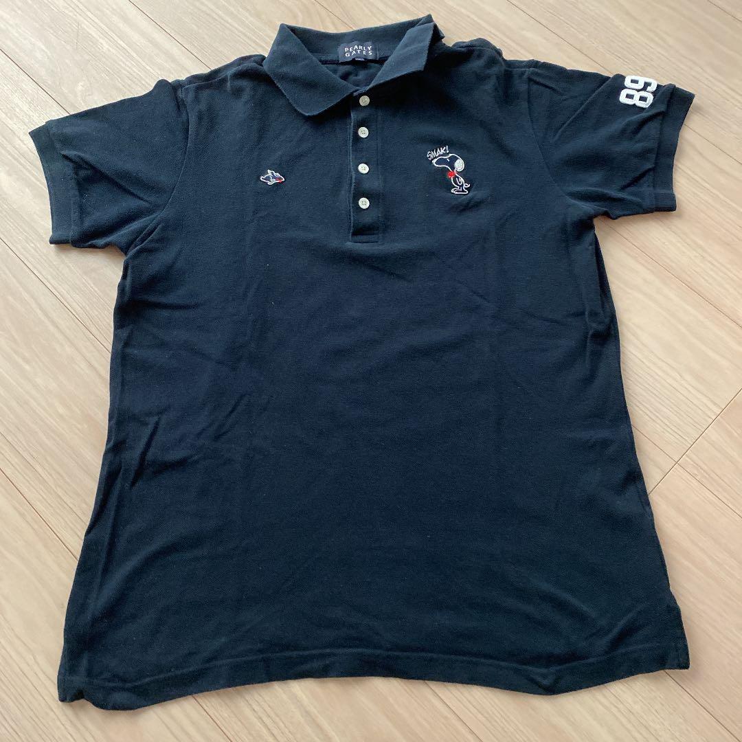 パーリーゲイツ』スヌーピー コラボ ポロシャツ ゴルフ ウェア 5 紺