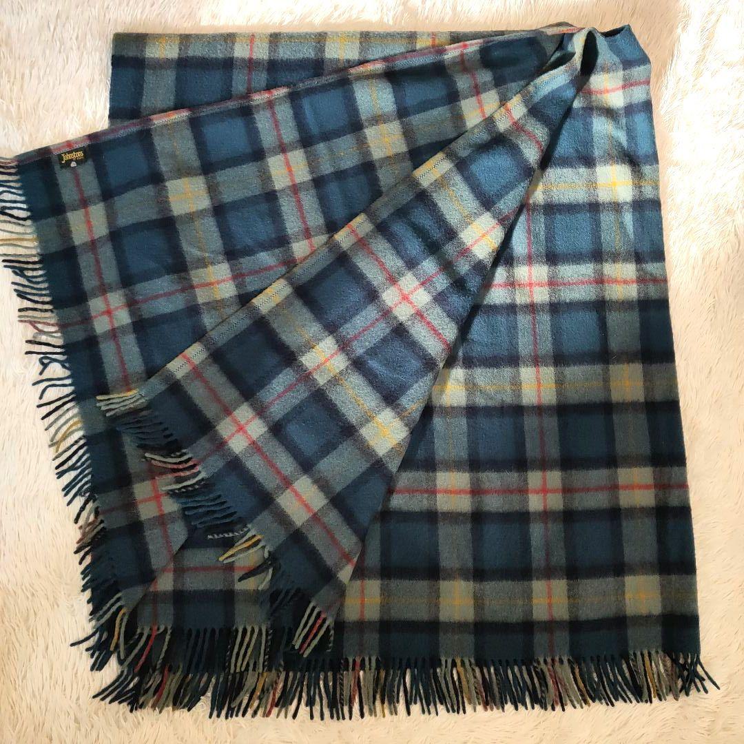 美品✨Johnstons of Elgin タータンチェック ビッグストール