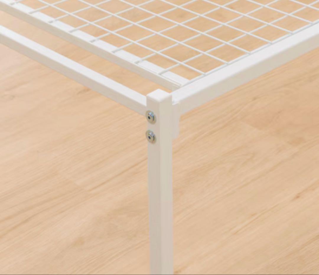 ニトリ シングルベッド ホワイト コンセント付き棚有り