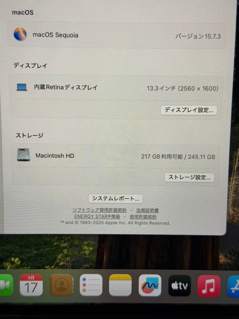 Apple MacBook Air (M1, 2020) シルバー JIS