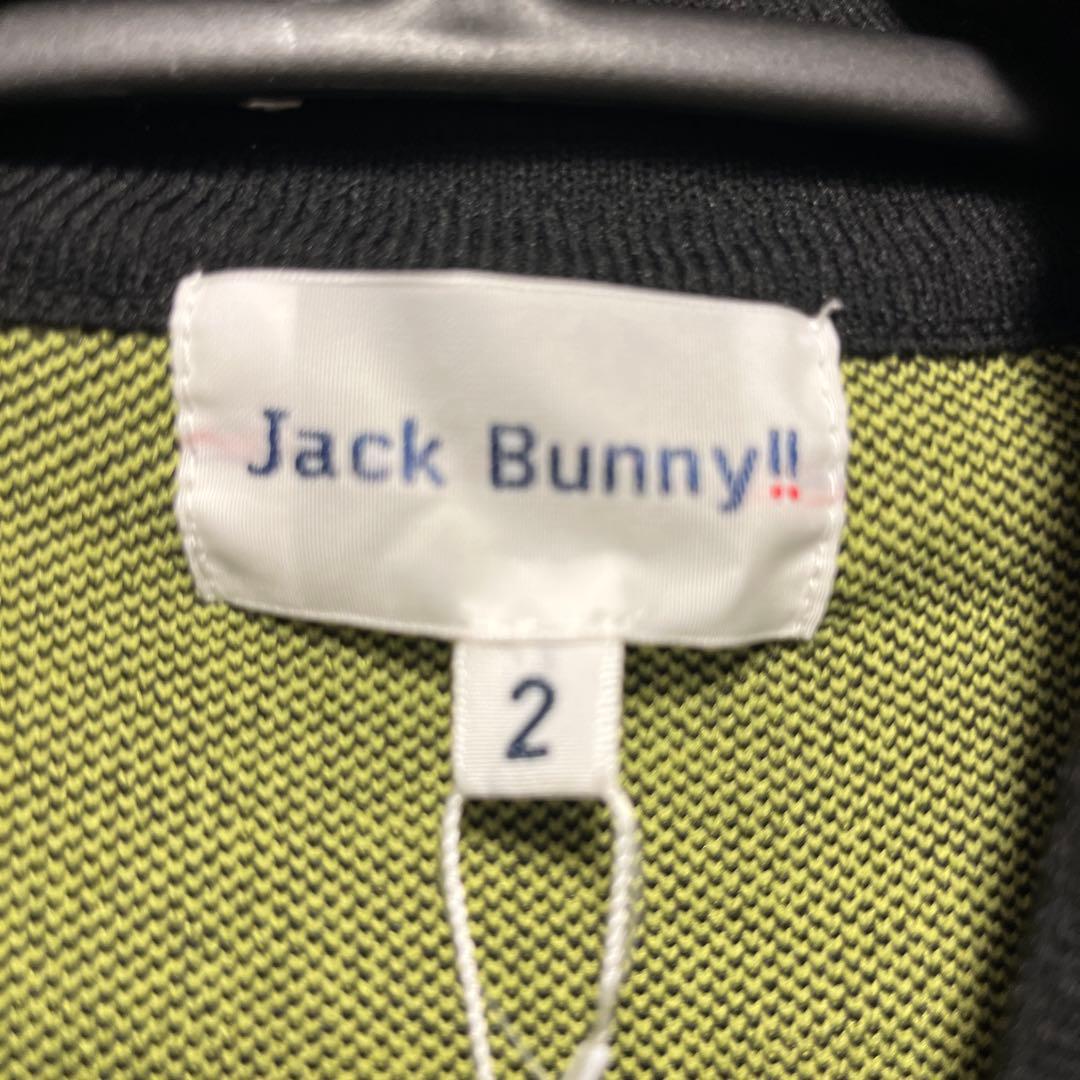 Jack Bunny ストライプシャツ サイズ2 グリーン/ブラック