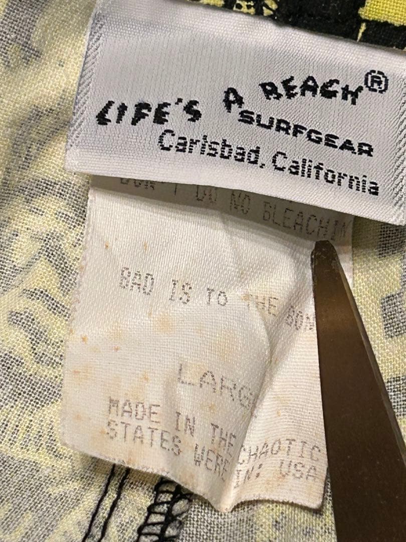 80’s当時物デッドストック LIFE’S A BEACH フランケン柄ショーツ