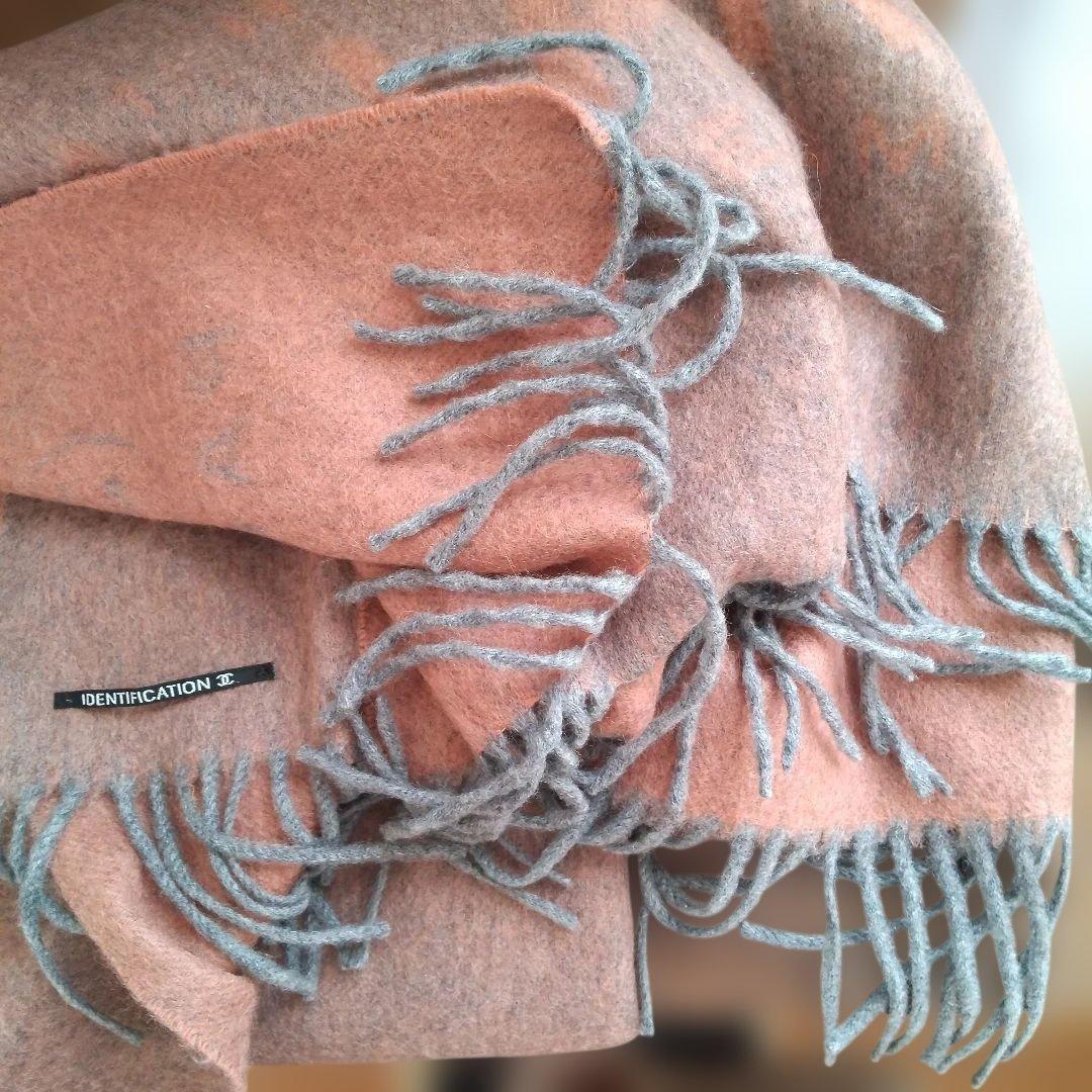 CHANEL 100%カシミヤ 大判ストール - メルカリ