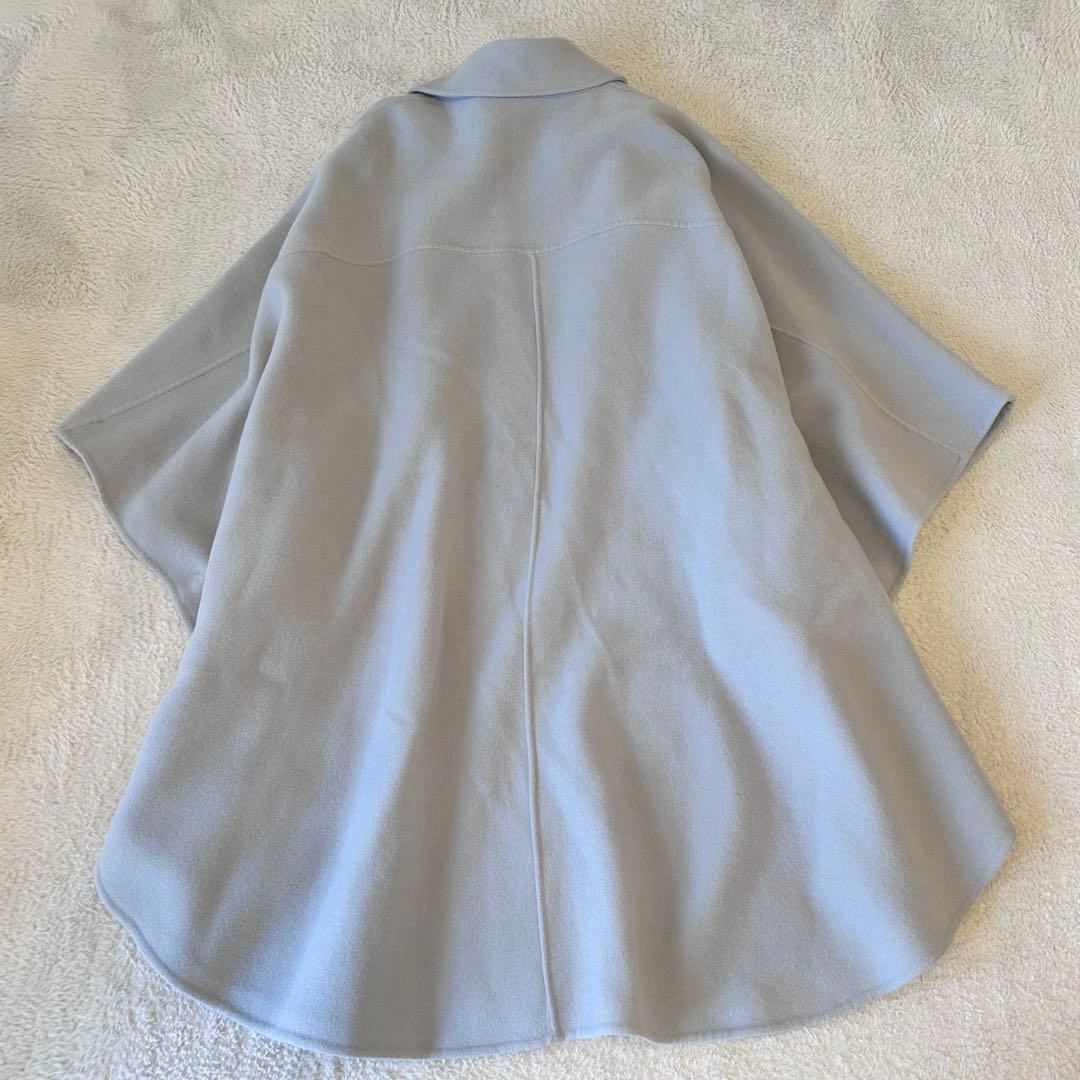 Mila owen 高級 ポンチョ PONTETORTO生地　ブルー