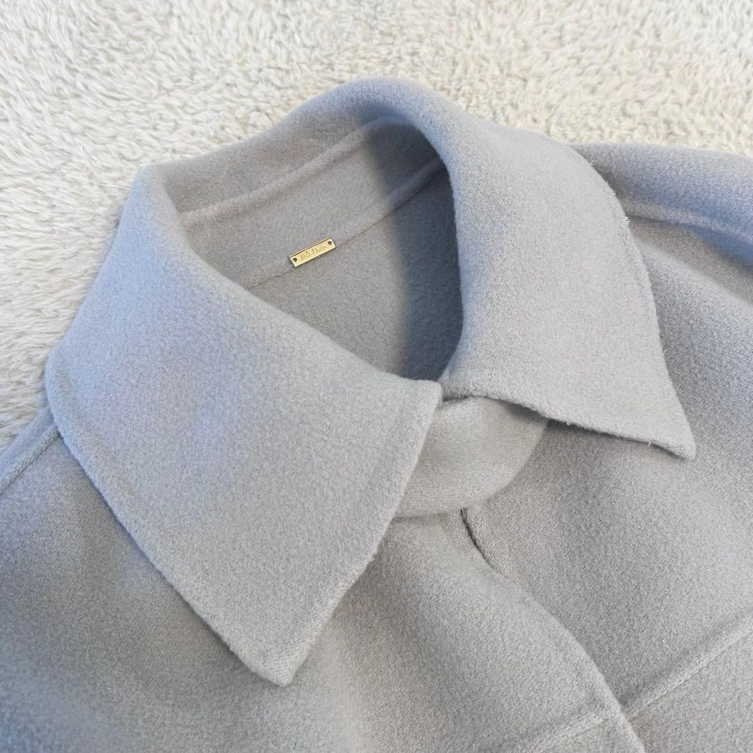 Mila owen 高級 ポンチョ PONTETORTO生地　ブルー