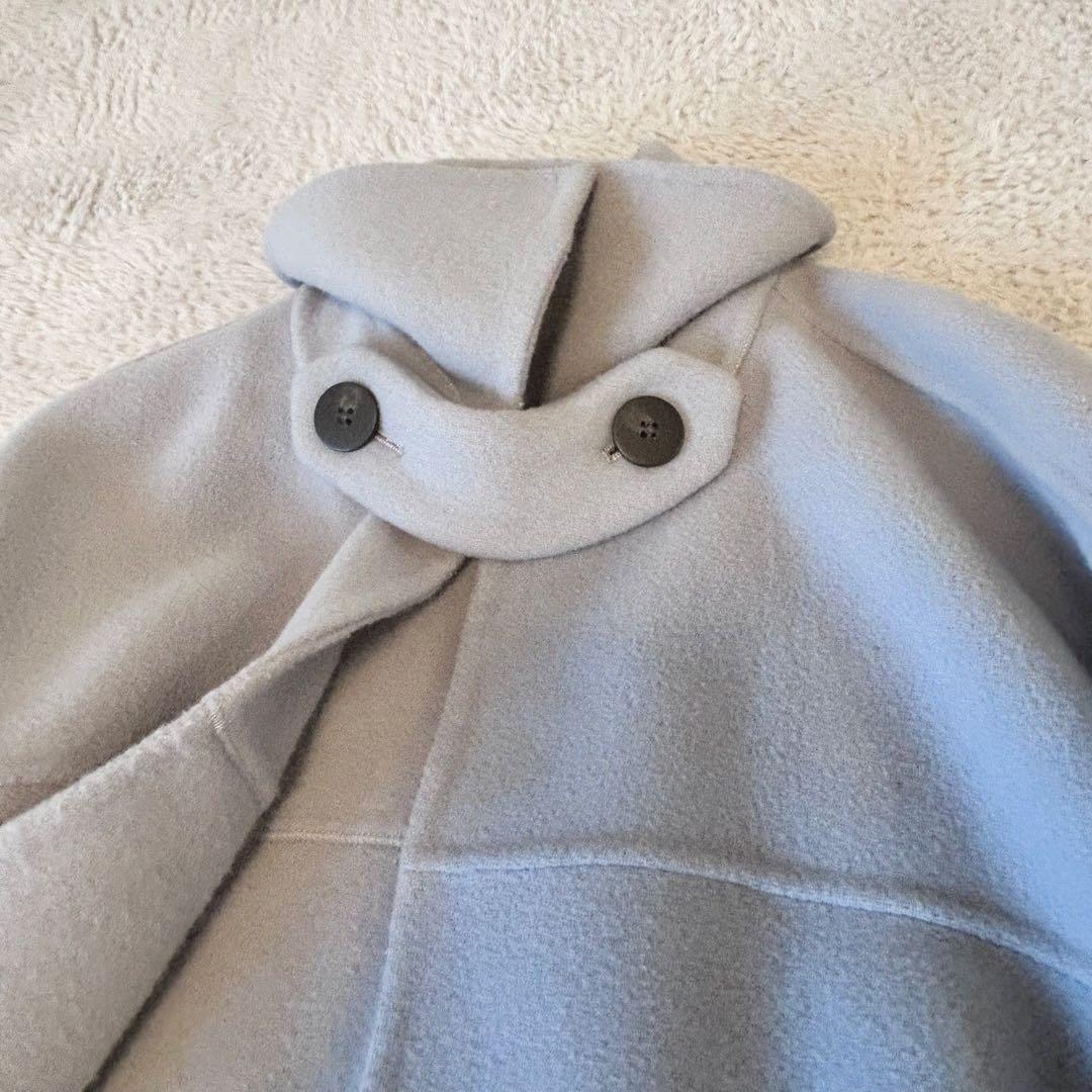 Mila owen 高級 ポンチョ PONTETORTO生地　ブルー