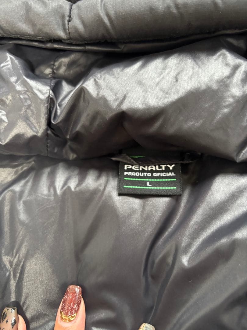 湘南ベルマーレPENALTY フード付きロングベンチダウンコート 黒