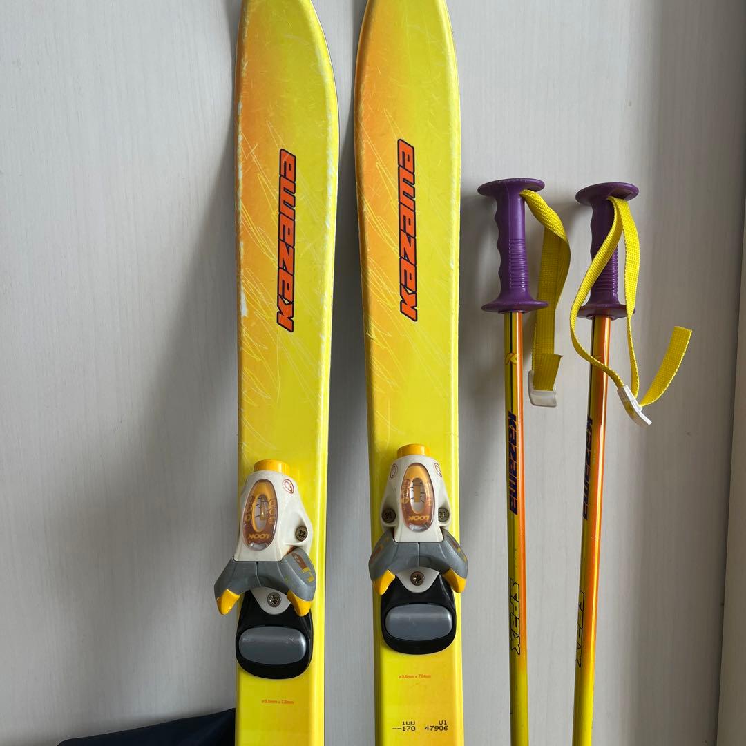 KAZAMAスキー板 ストック　ブーツ　バッグ　4点セット