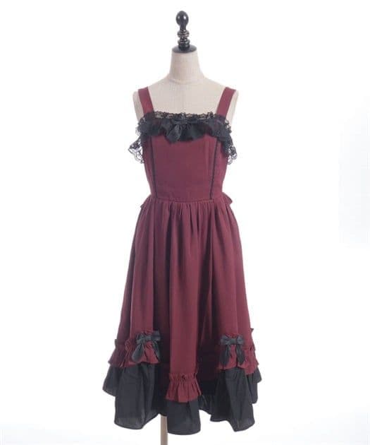 Chalmiere 不思議の国 ジャンスカ&カチューシャ 2点セット ワイン