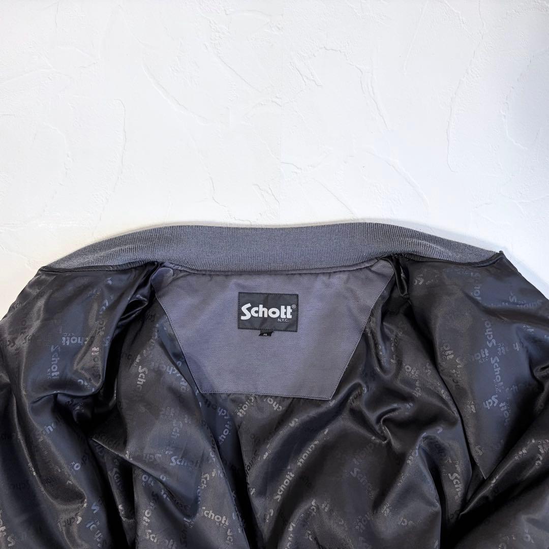 【schott】Onionquilted logo MA-1 jacket
