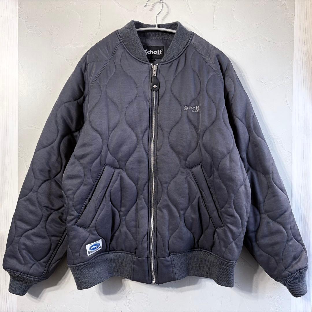 【schott】Onionquilted logo MA-1 jacket