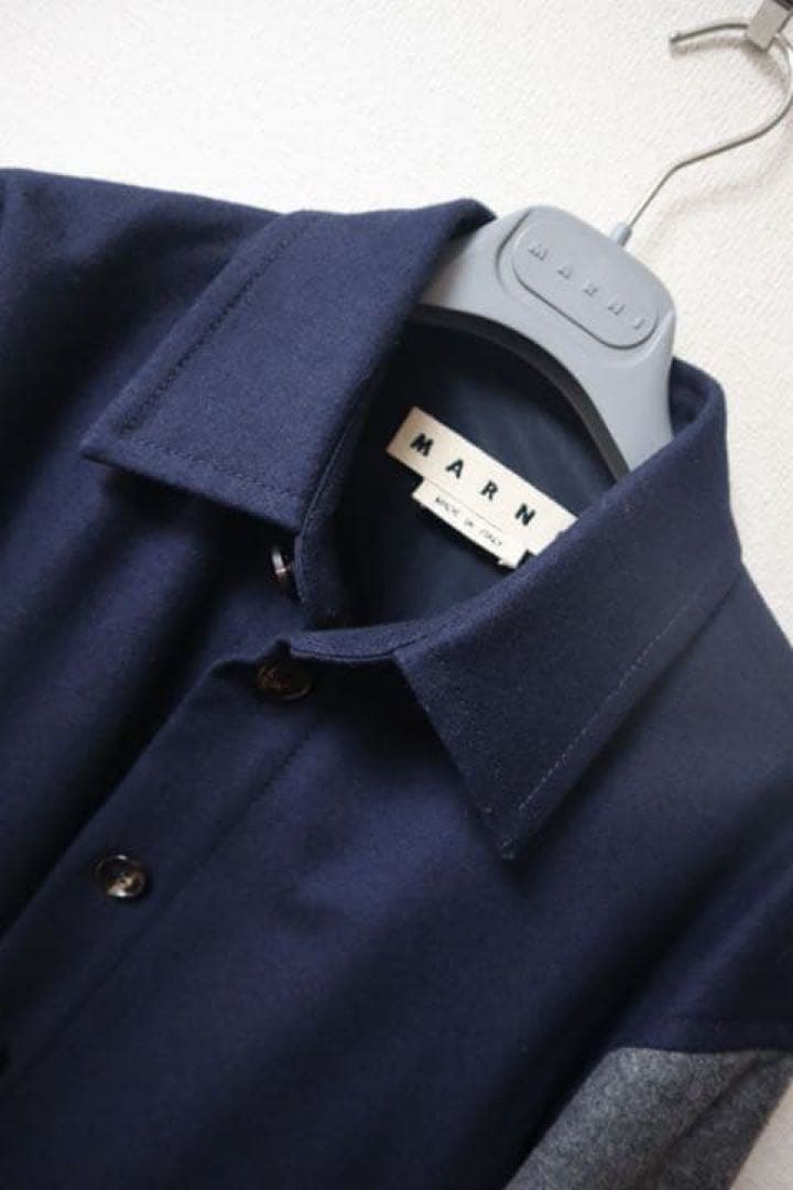 marni ブルゾン シャツ コート ウール マルニ メンズ ジャケット ニット
