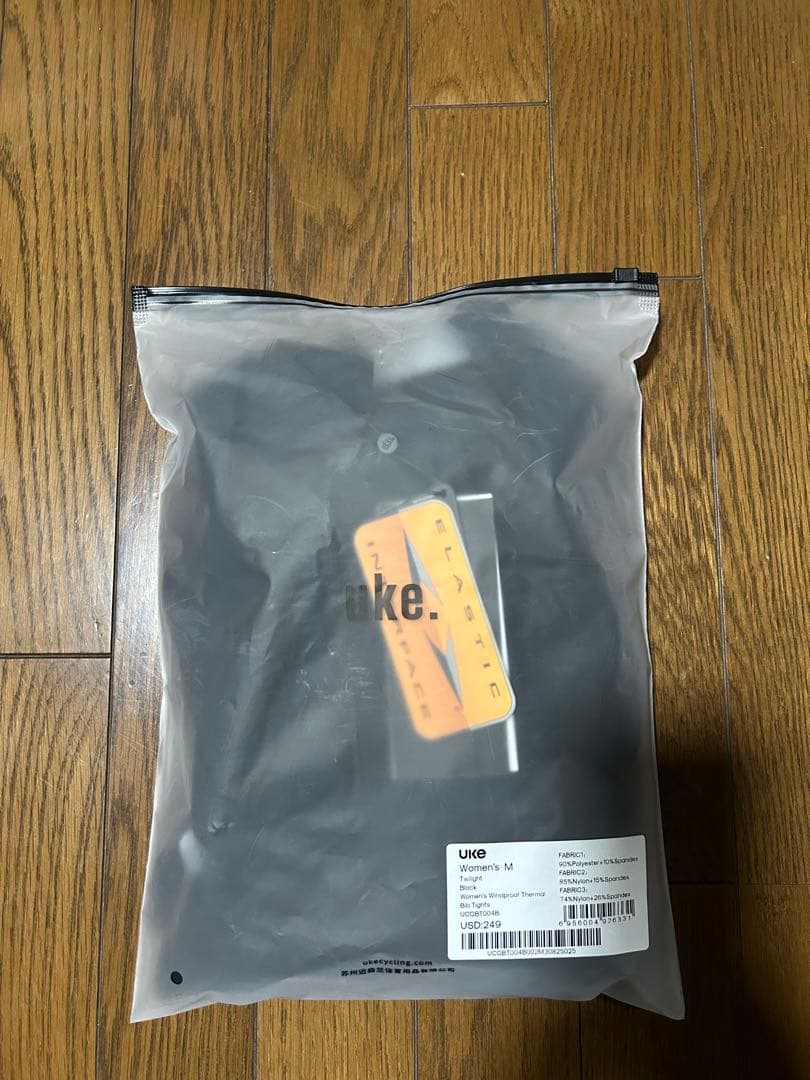 新品　UKE サイクルビブタイツ　レディース　M スエード　極寒対応