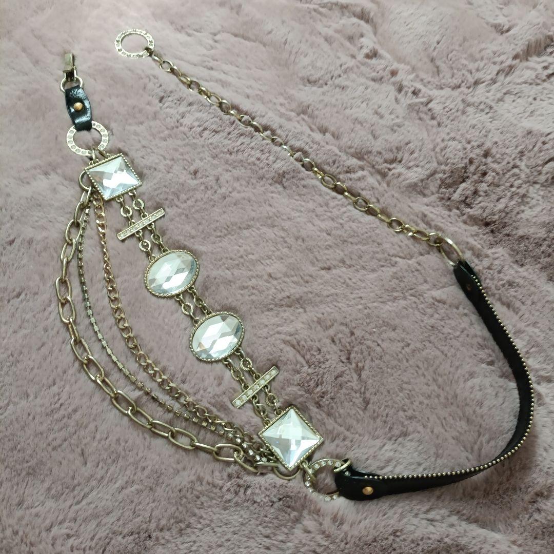 d.i.a　クリスタル装飾チェーンベルト