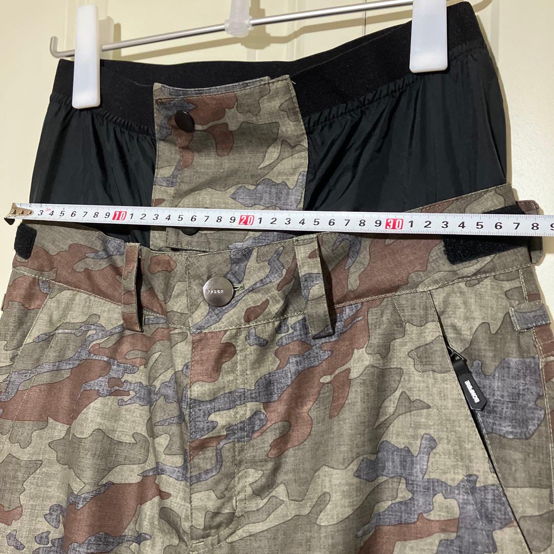 スノボウエアパンツ迷彩柄グリーン系カーキ15K10K〜S/PウィメンズM〜L