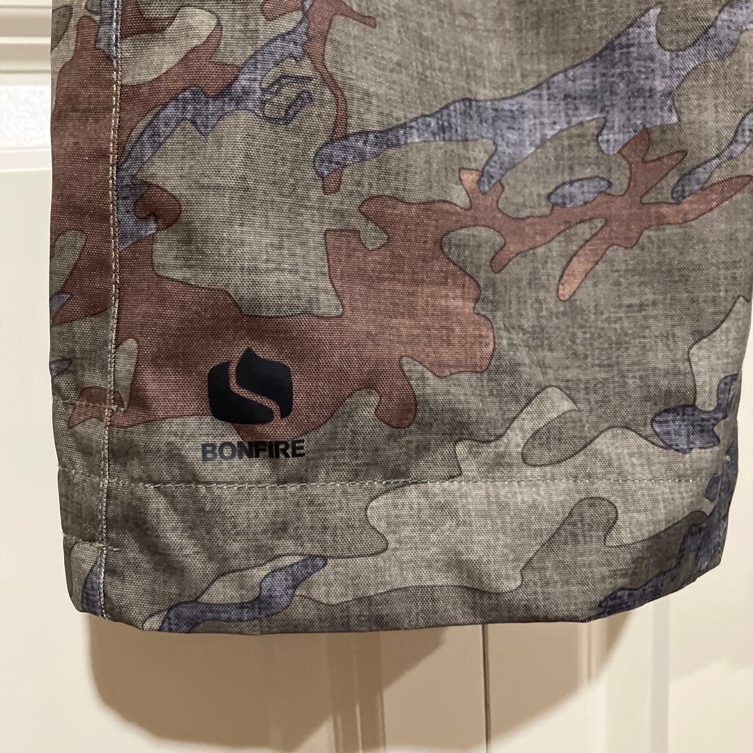 スノボウエアパンツ迷彩柄グリーン系カーキ15K10K〜S/PウィメンズM〜L