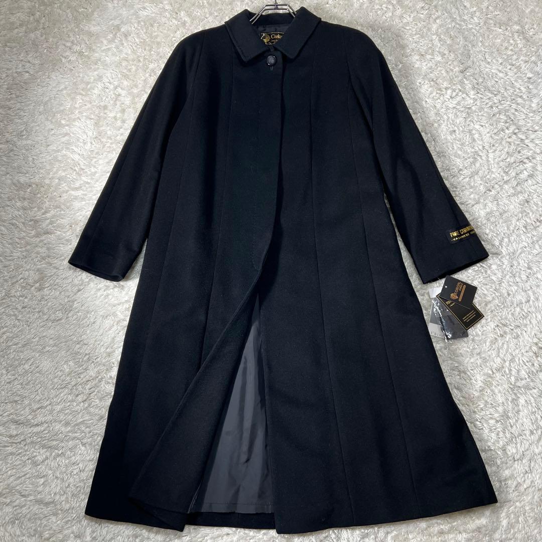 みわたん/ カシミヤ100✨ロングコート 比翼仕立 ブラックフォーマル