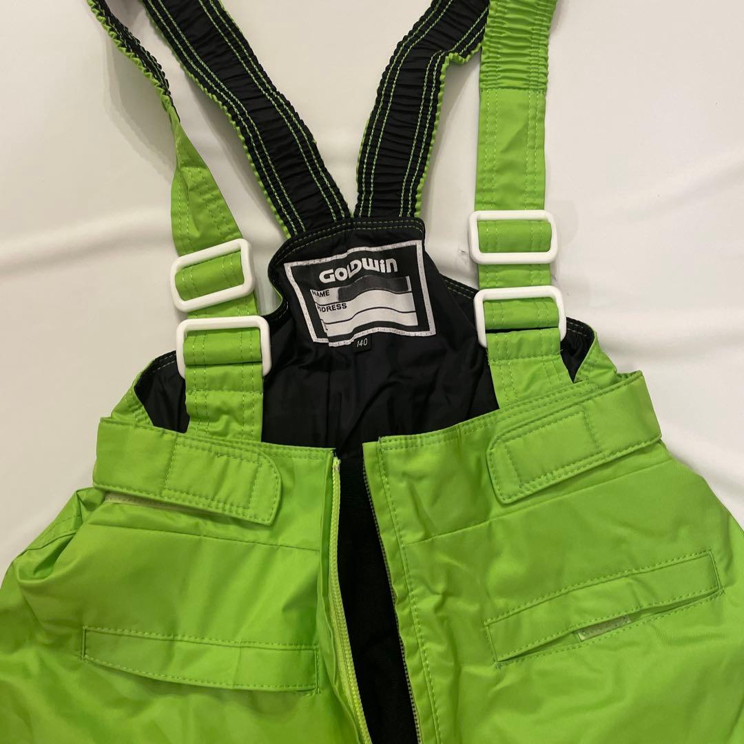 GOLDWIN スキーウェア 上下 140 ブルー&ライムグリーン