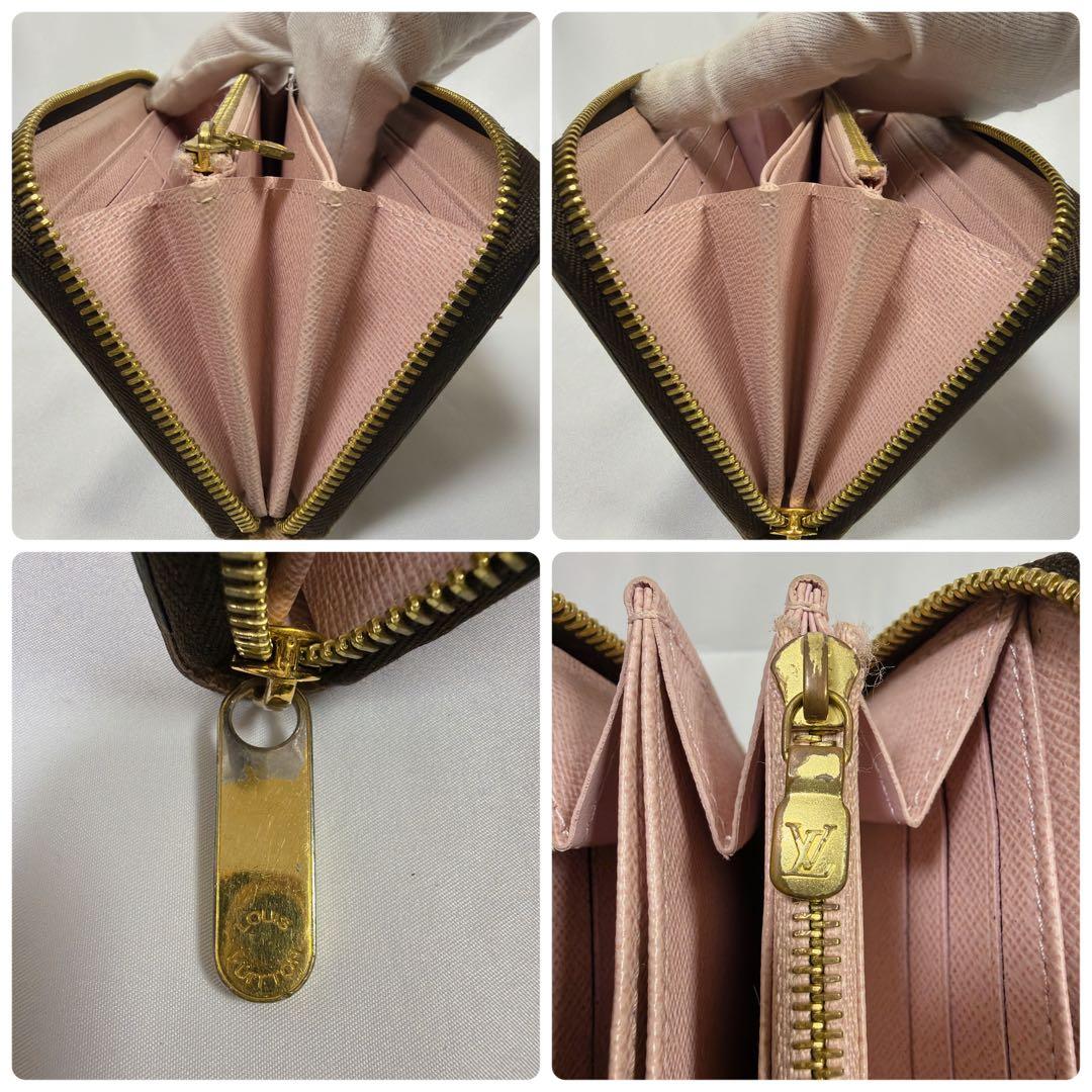 【極美品✨】ルイヴィトン モノグラム ローズバレリーヌ ジッピー 長財布