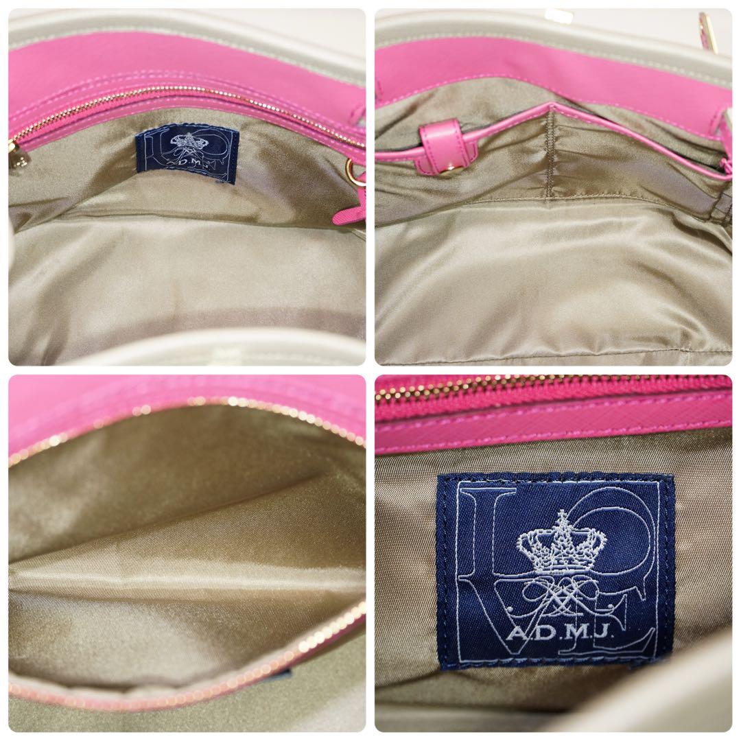 未使用✨】ADMJ ショルダーバッグ レザー 南京錠チャーム付き