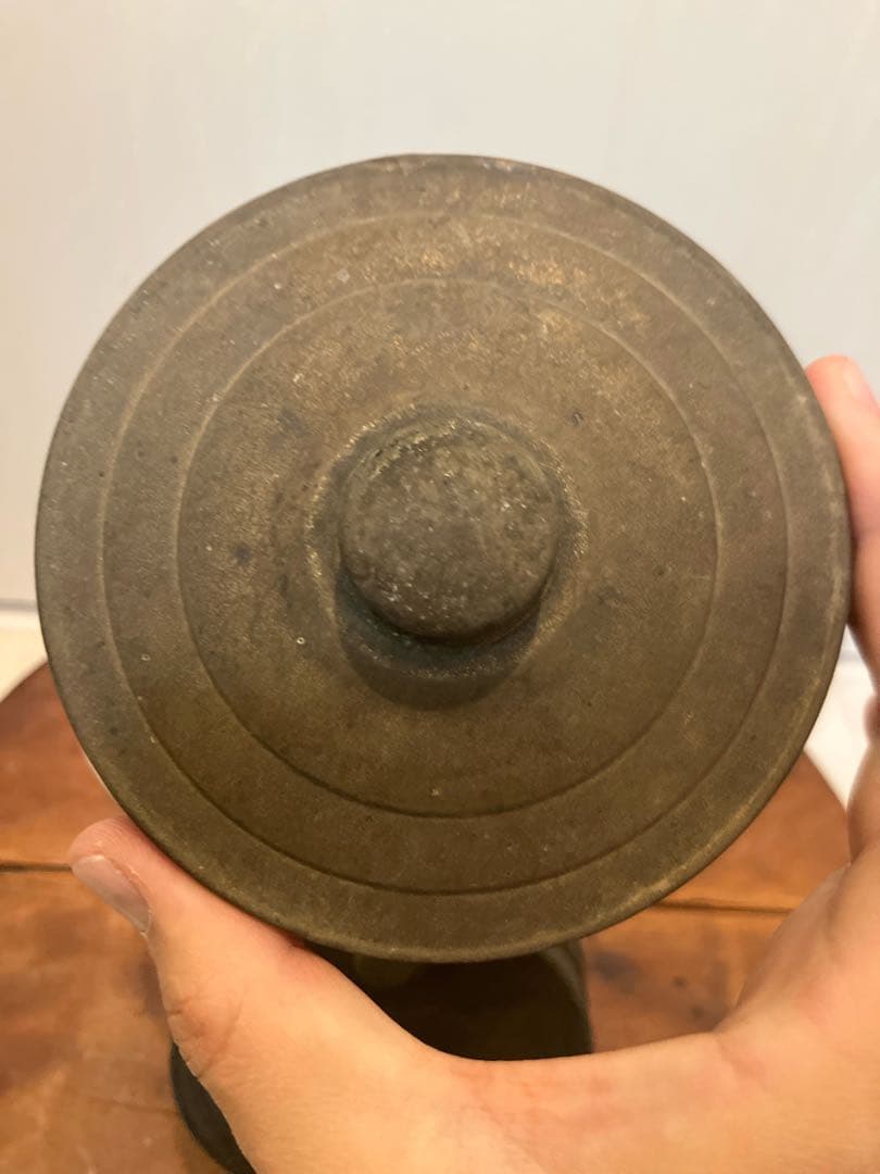 ◆◆専用◆◆ 古い時代の真鍮開閉蓋付きの煙草陳列用ガラス瓶