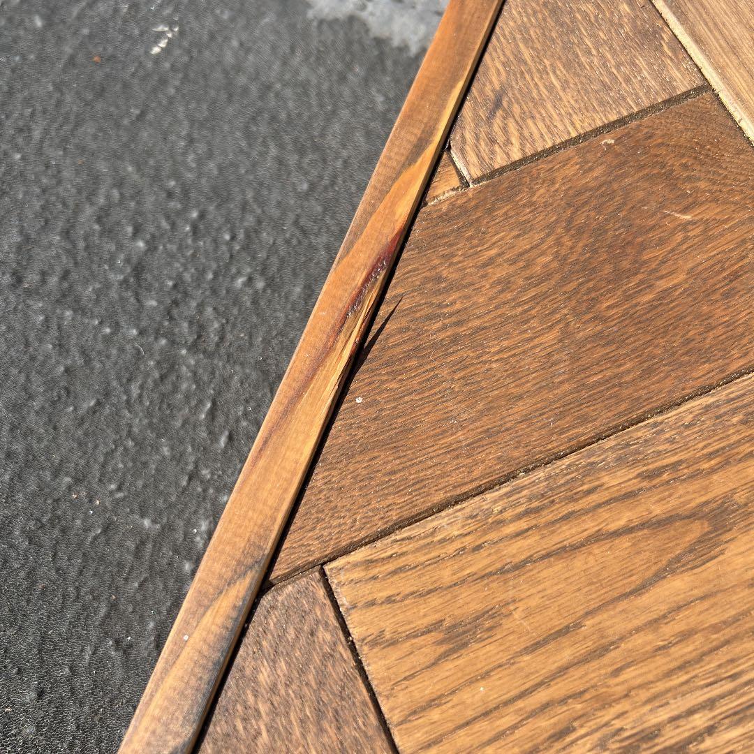 【お値下げしました】ショウヨウラボ ヘリンボーン　テーブル　ハンドメイド