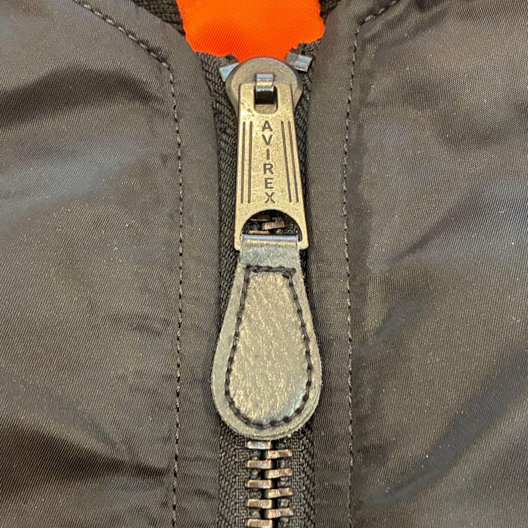 極美品 アビレックス MA1 リバーシブル 短丈 ブラック THERMOLITE