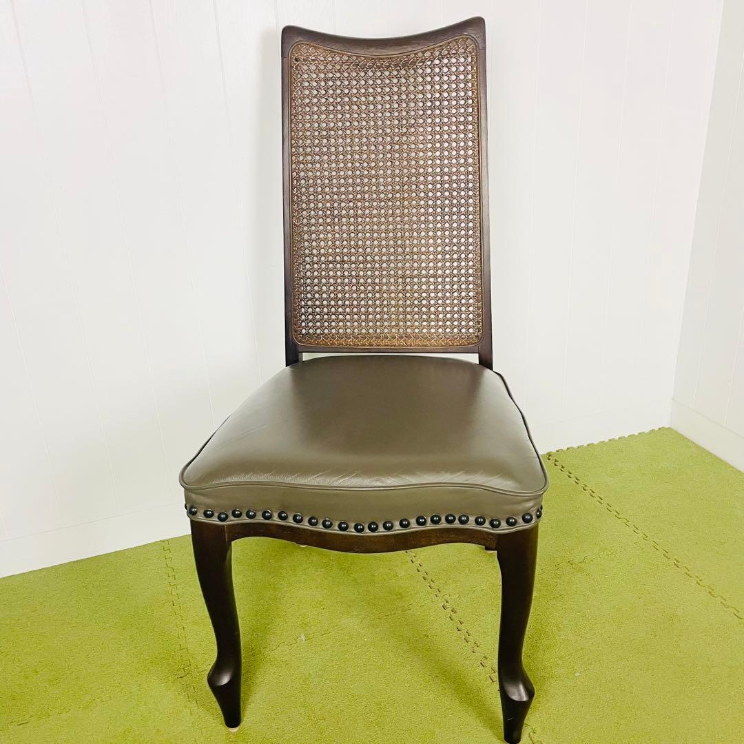 maruni マルニ ダイニングチェア ベルサイユ猫脚 籐 ハイバック②/④