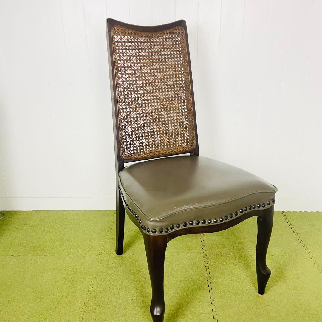 maruni マルニ ダイニングチェア ベルサイユ猫脚 籐 ハイバック②/④