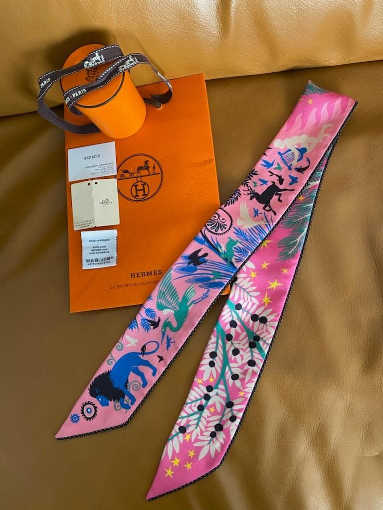 HERMES エルメス 《オルフェウスの魅力に誘われて》パイピング ツイリー