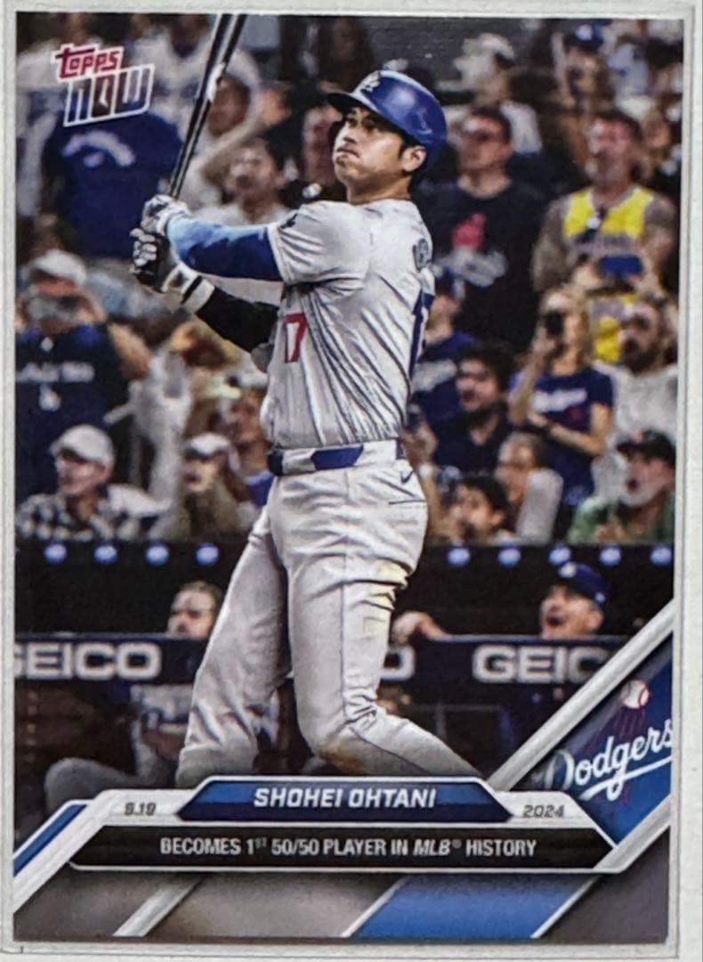 ★Topps Now 大谷翔平 史上最速 50ホームラン50盗塁 ５枚セット★