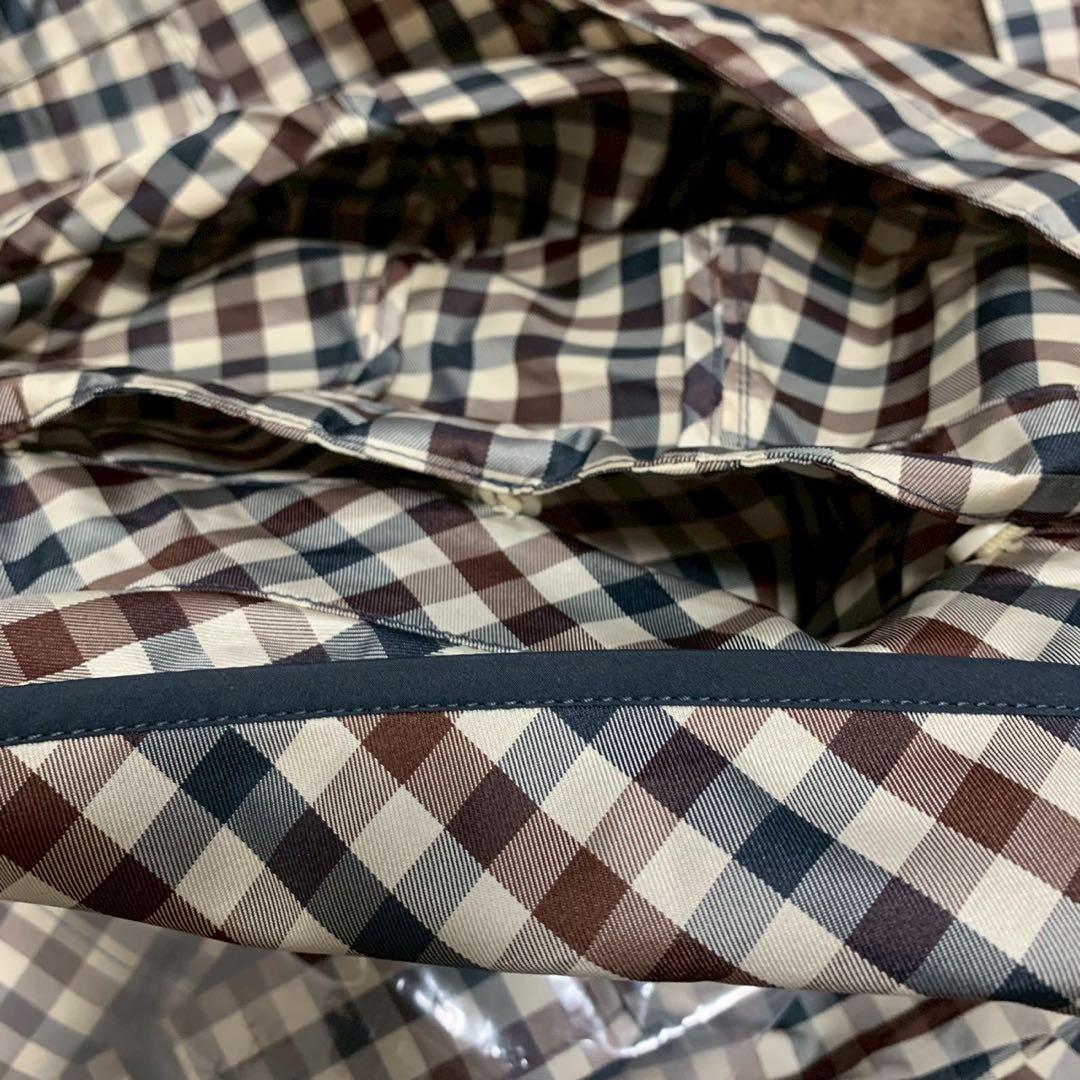 【新品】アクアスキュータムAquascutum レインコート　チェック　LL