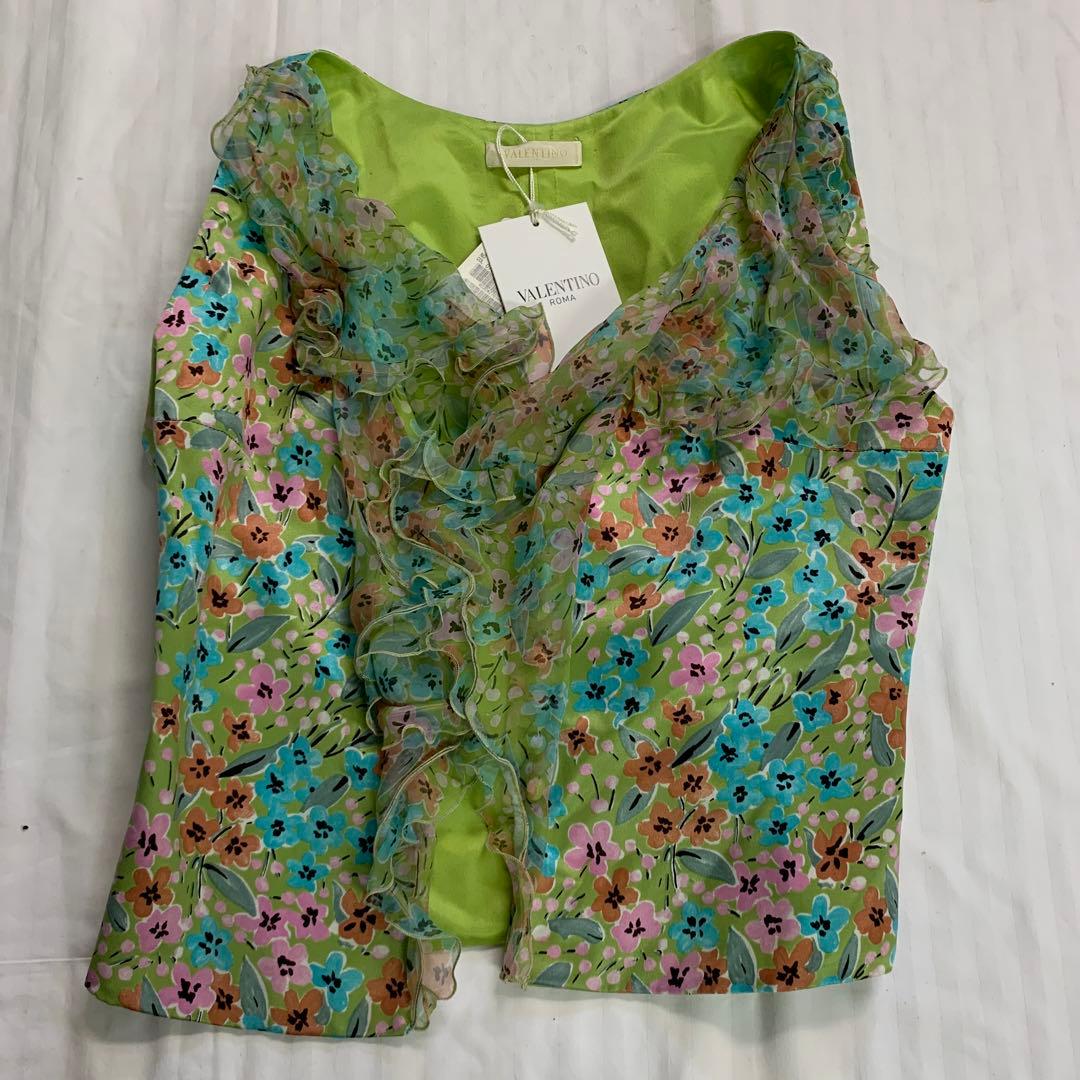 W3)VALENTINO セット ベスト ミニスカート シルク 花柄 3点 - メルカリ