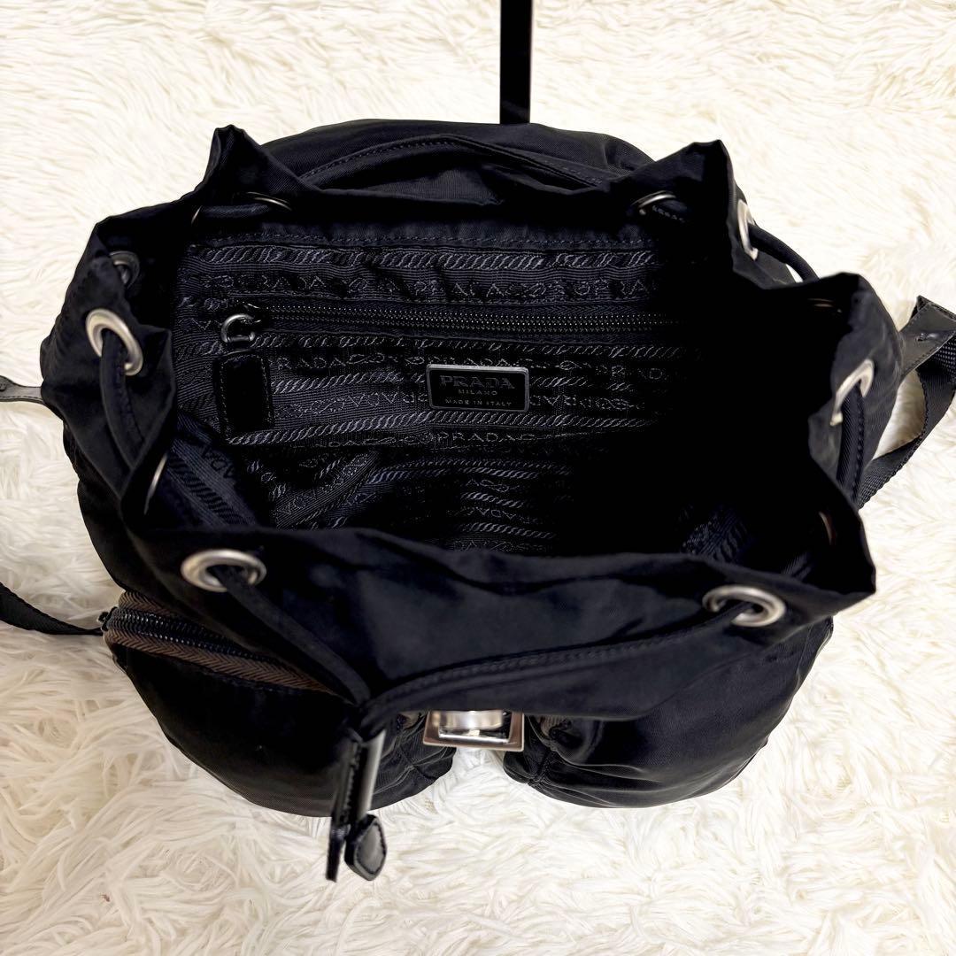 極美品　PRADA プラダ リュック バックパック 三角ロゴ　巾着 ナイロン