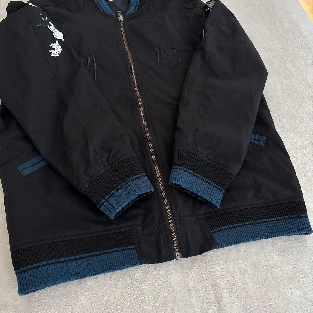 グラニフ 石黒亜矢子 コラボ スカジャン風 ブルゾン 刺繍 阿吽 猫