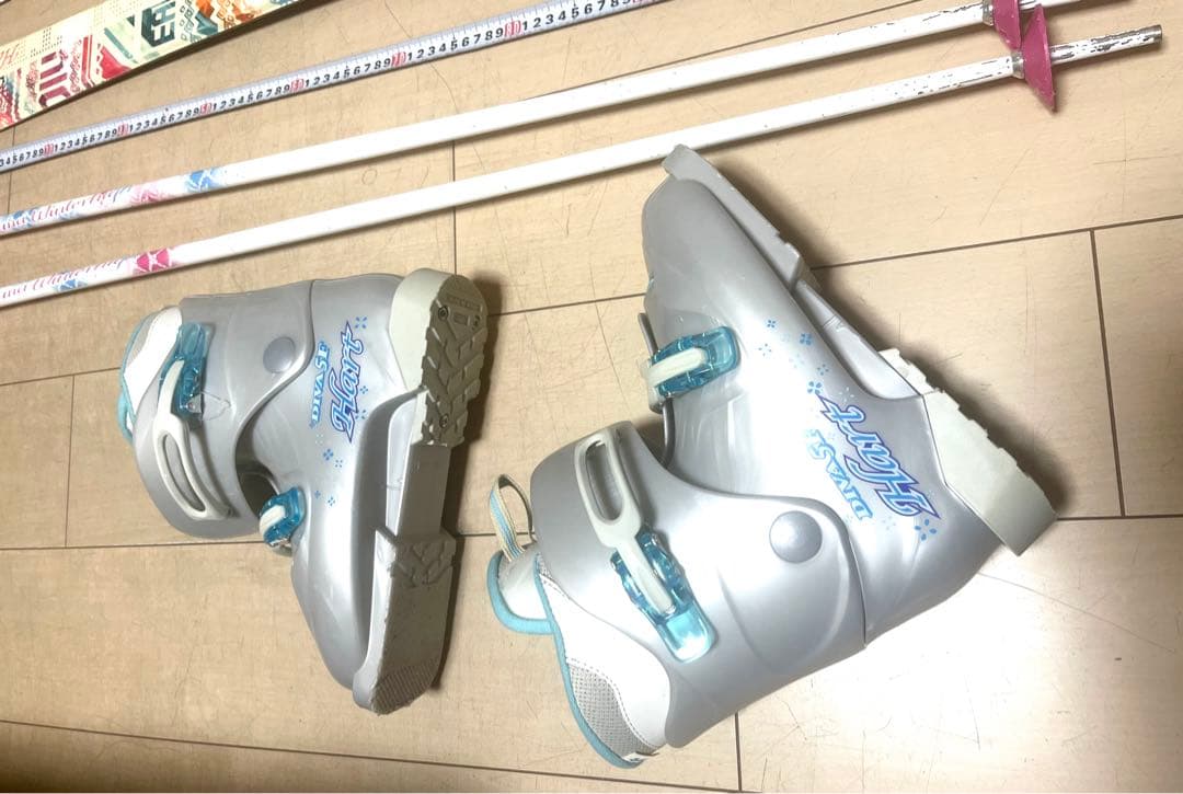 ジュニアスキーセット Hart スキー板、ブーツ、ストック ビンディング